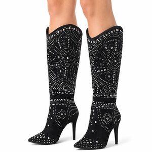 ❤️ Bedazzled Thigh high boots